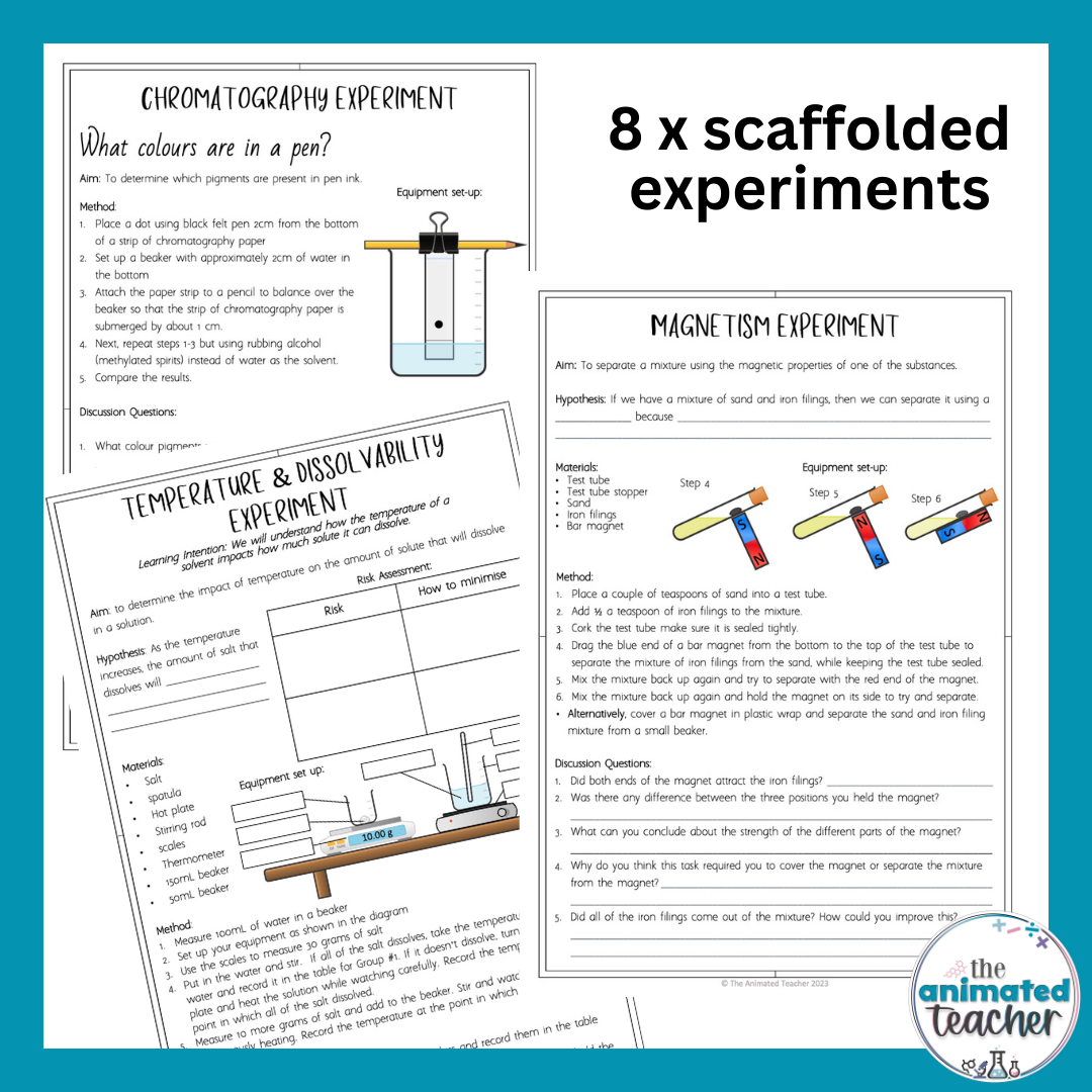 Separating Mixtures Bundle Worksheets, Experiments, Escape Room - Image 3