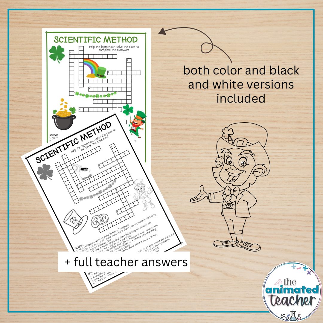 St Patricks Day Science Crossword