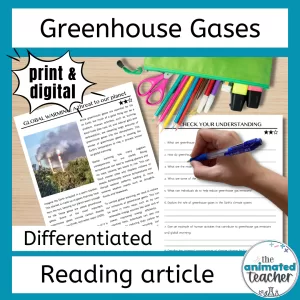 global warming reading comprehension