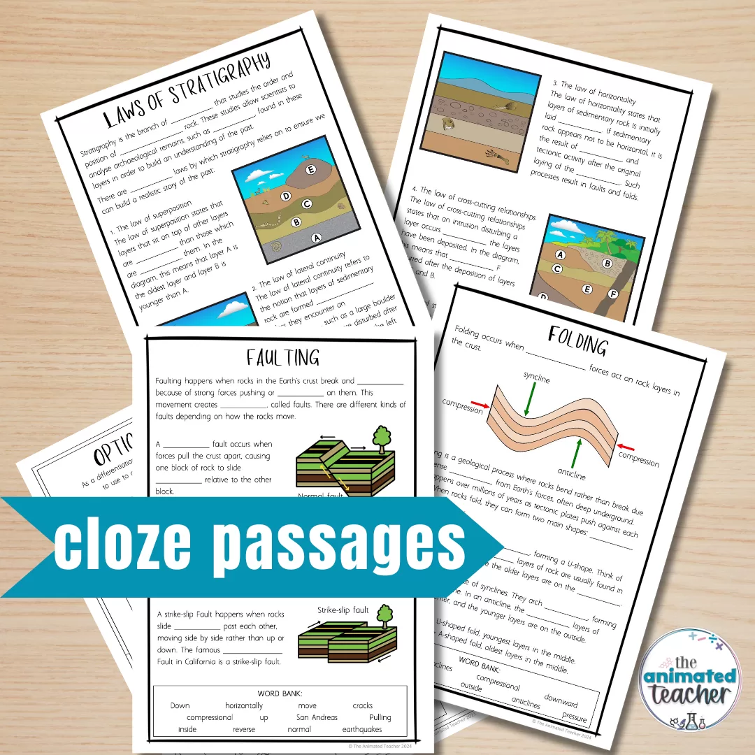 superposition and laws of stratigraphy worksheets folding and faulting - Image 2