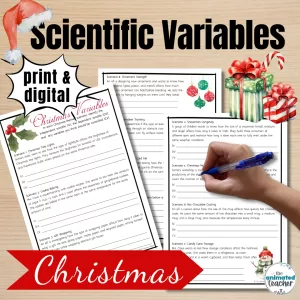 science christmas worksheets scientific variables.