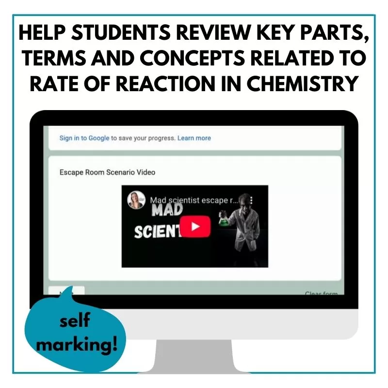 rate of reaction escape room