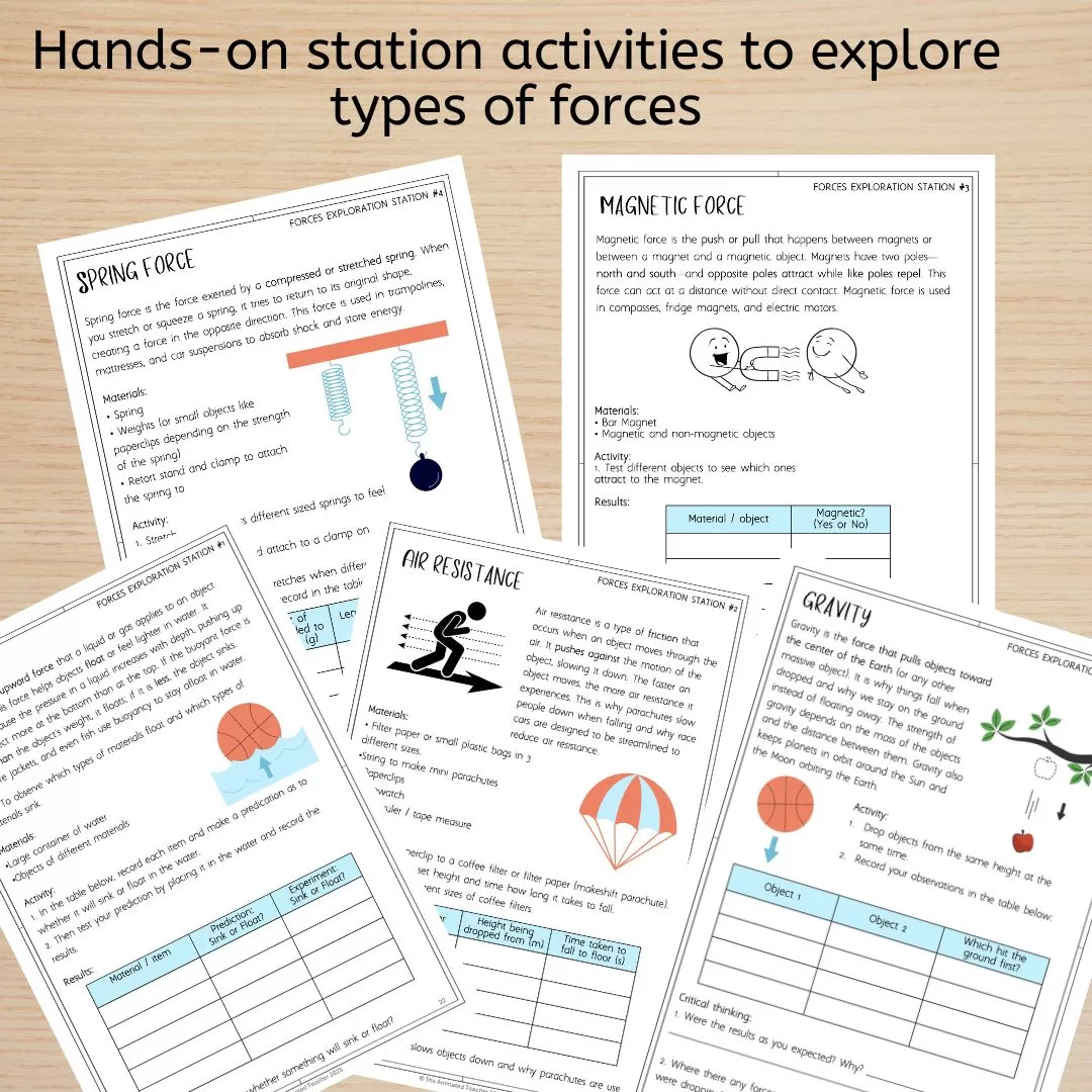 Types of Forces and Simple Machines Middle School Bundle - Image 4