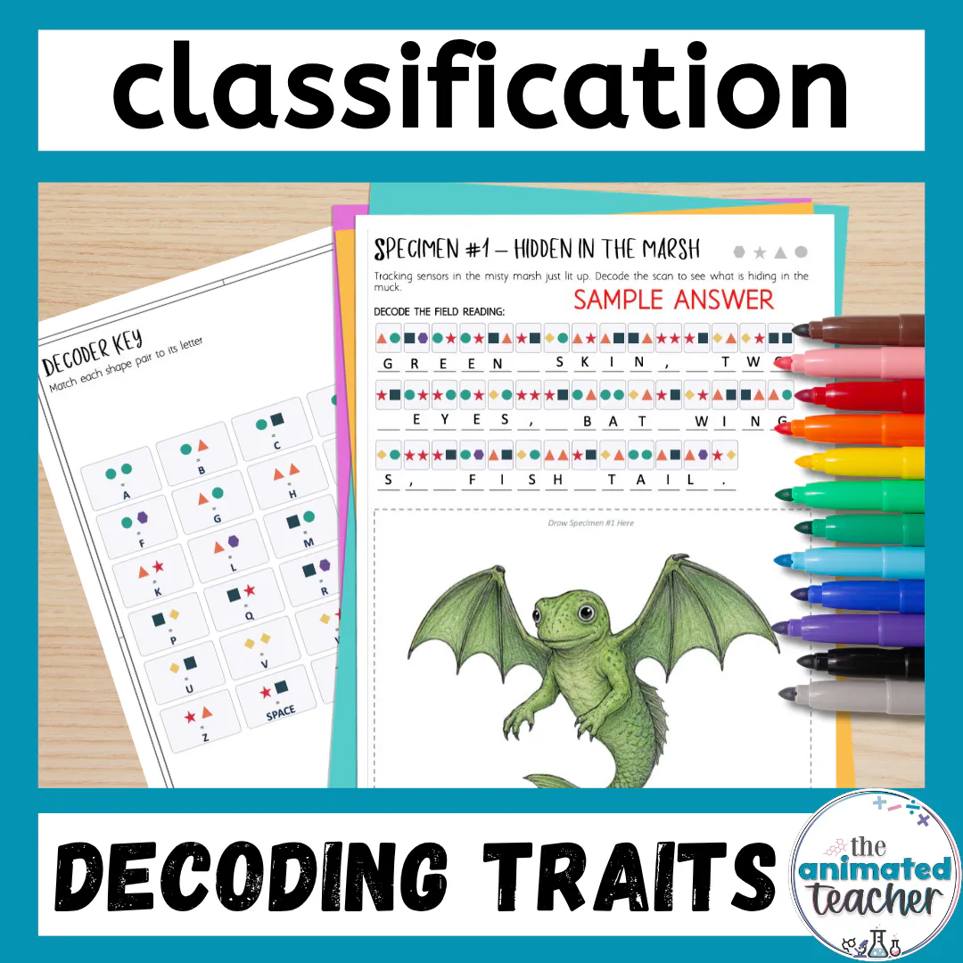 Decoding Key Worksheets Crack the Code Mystery Creature